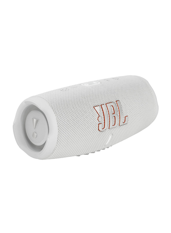 JBL Charge 5 Water Resistant Portable Bluetooth Speaker, White