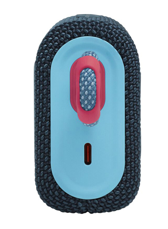 JBL Go 3 Water Resistant Portable Bluetooth Speaker, Blue/Pink