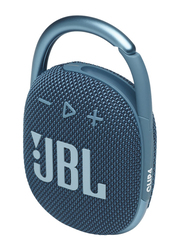 JBL Clip 4 Water Resistant Portable Bluetooth Speaker, Blue