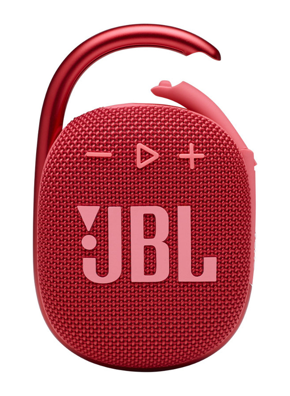 JBL Clip 4 Water Resistant Portable Bluetooth Speaker, Red