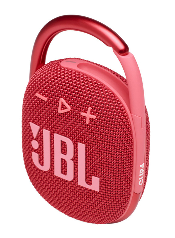 JBL Clip 4 Water Resistant Portable Bluetooth Speaker, Red