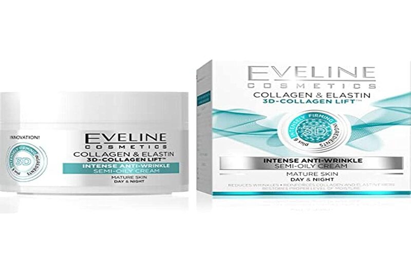 

Eveline Cosmetics Nature Line 3D Collagen & Elastin Lift Intense Anti-Wrinkle Semi-Oily Cream Day & Night Cream