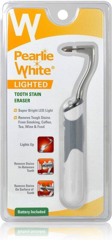 

Pearlie White Lighted Tooth Stain Eraser, Grey, 1 Piece