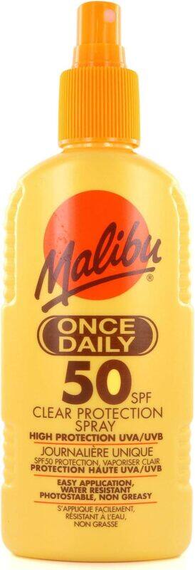 

Malibu Once Daily Clear Protection Spray with Spf50, 200ml