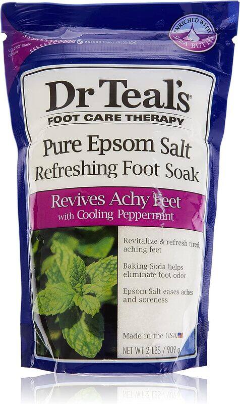 

Dr Teal's Pure Epsom Salt Foot Soak With Cooling Peppermint, 909g