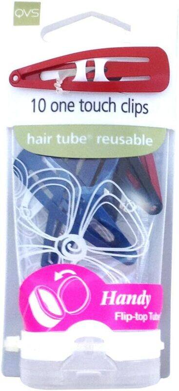 

QVS One Touch Hair Clips for All Hair Types, 10 Pieces