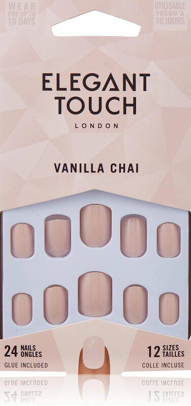 

Elegant Touch Core Colour Nails With Glue, 24-Pieces, Vanilla Chai, Beige