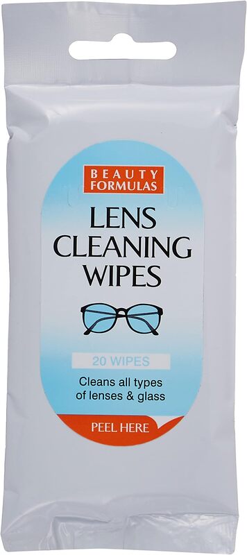 Beauty Formulas Lens Cleaning Wipes, 20 Wipes