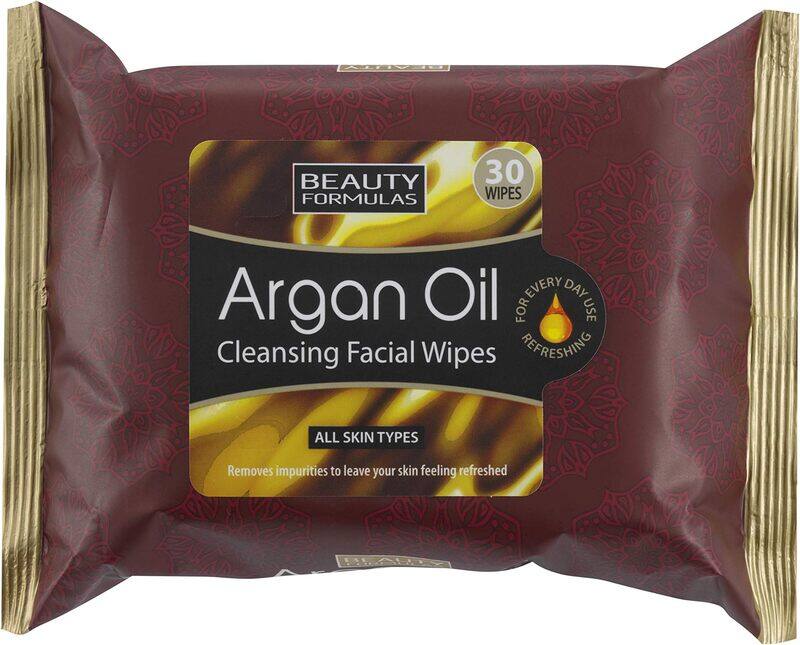 

Beauty Formulas Argan Oil Cleansing Facial Wipes, 30 Sheets
