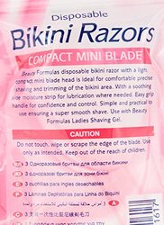 Beauty Formulas Bikini Razors Disposable Compact Mini Blade, 3 Pieces