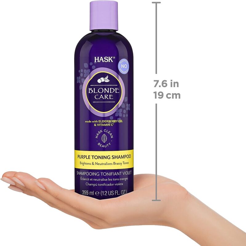 Hask Blonde Care Purple Toning Shampoo, 355ml