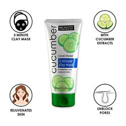 Beauty Formulas Cool Moist Cucumber Clay Mask, 100ml