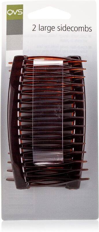 

QVS Large Side Combs for All Hair Types, 2 Pieces