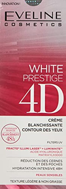 Eveline Cosmetics White Prestige 4D Whitening Eye Cream, 20ml