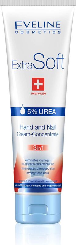 Eveline Cosmetics 3-in-1 Extra Soft Hand and Nail Cream Concentrate, 100ml