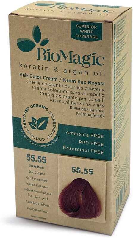 Biomagic Hair Color, 60ml, 55/55 Deep Dark Red