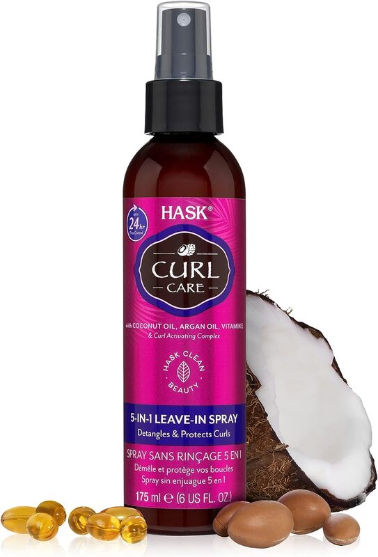 Hask 5-In-1 Leave-In Spray Curl Care Conditioner, 175ml