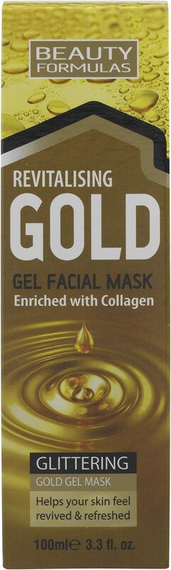 Beauty Formulas Gold Revitalising Gel Facial Mask, 100ml