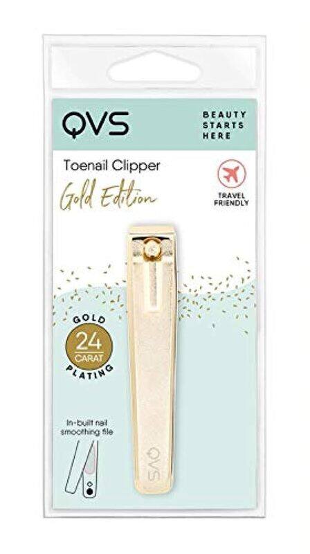 

QVS Gold Plated Toenail Clipper With Straight Blades, Gold