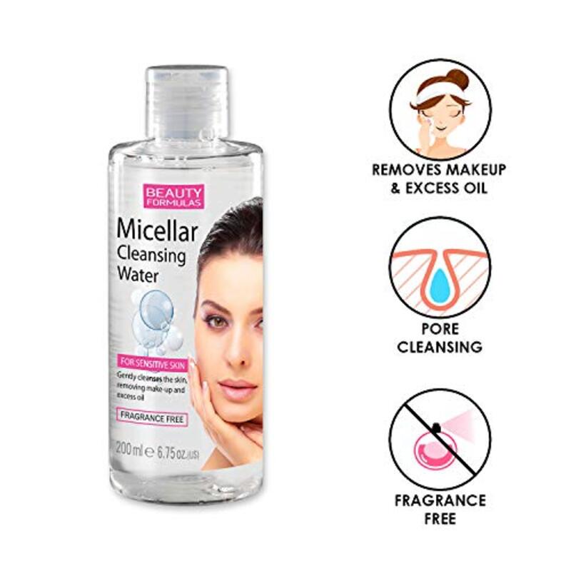 Beauty Formulas Micellar Cleansing Water, 200ml, Clear