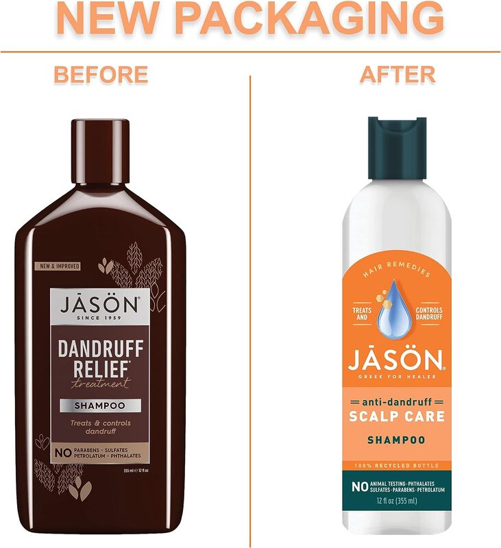 Jason Anti Dandruff Scalp Care Natural Treatment Shampoo, 355ml