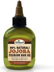 Difeel Jojoba Oil Premium Natural Hair Oil for Damaged Hair, 2.5oz