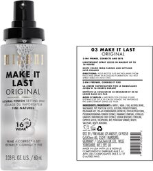 Milani Cosmetics Make It Last Original Natural Finish Setting Spray, 60ml