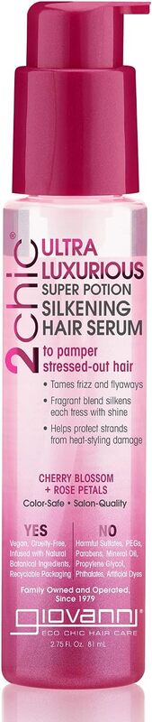 Giovanni 2Chic Ultra-Luxurious Super Potion Silkening Hair Serum, 81ml