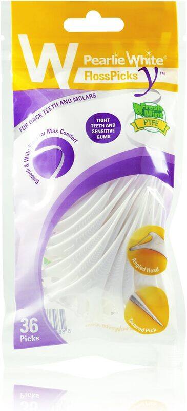 

Pearlie White Floss Picks Y, 36 Pieces