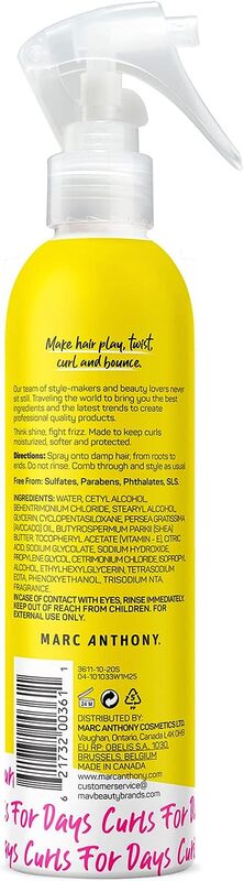 Marc Anthony Strictly Curls Defrizz & Detangle Leave-In Conditioner, 250ml