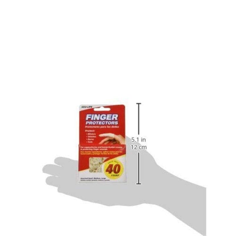 Acu-Life Finger Protectors, 40 Sheets, White