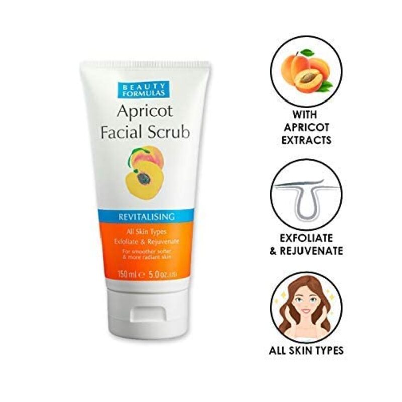 Beauty Formulas Apricot Face Scrub, 150ml