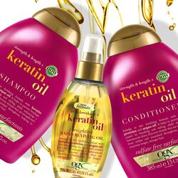 Ogx Strength & Length + Keratin Oil Shampoo, 385ml