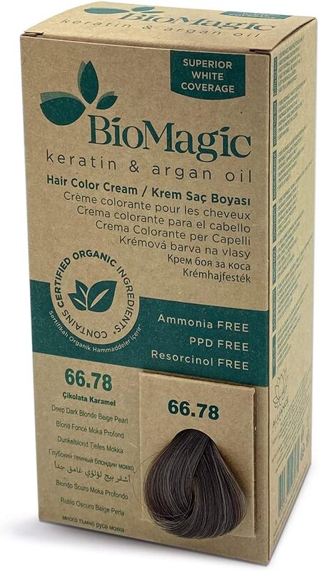 Biomagic Permanent Hair Dye, 60ml, Deep Dark Blonde Beige Pearl