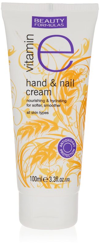 Beauty Formulas Vitamin E Hand & Nail Cream, 100ml