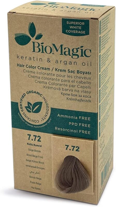 Biomagic Hair Color, 60ml, 7/72 Beige Blonde