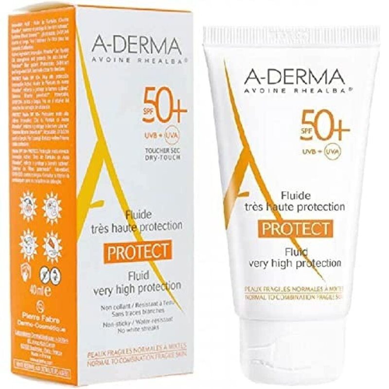 A-Derma Protect Invisible Fluid Very High Protection Spf50+, 40ml