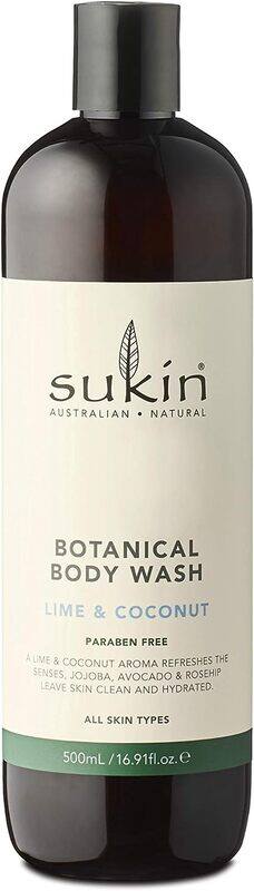 

Sukin Botanical Body Wash Lime & Coconut, 500ml