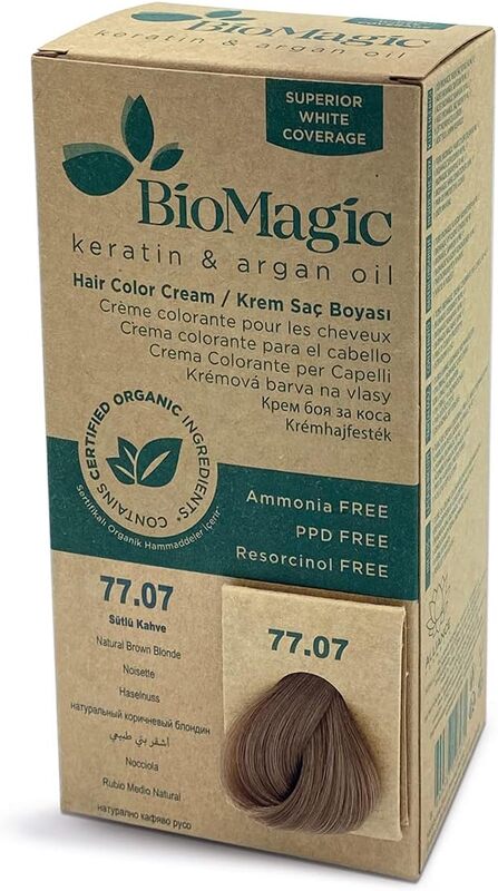 Biomagic Hair Color, 60ml, 77/07 Natural Brown Blonde