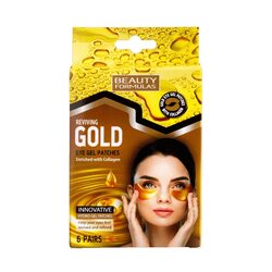 Beauty Formulas Gold Reviving Eye Gel Patches, 6 Strips