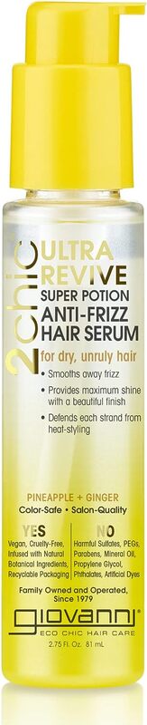 Giovanni 2Chic Ultra Revive Super Potion Serum for Frizzy Hair, 81ml