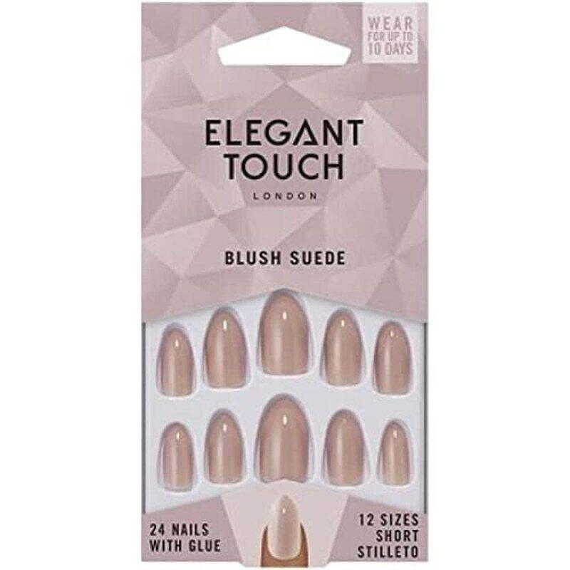 

Elegant Touch Core Colour Nails With Glue, 24-Pieces, Blush Suede