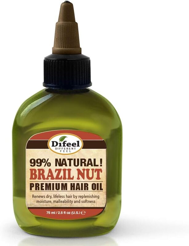 Difeel Brazil Nut Premium Natural Hair Oil for Damaged Hair, 2.5oz