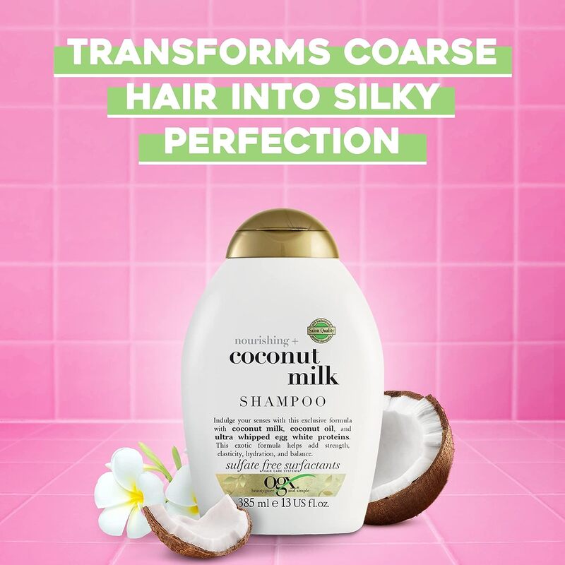 Ogx Nourishing + Coconut Milk New Gentle and Ph Balanced Formula Shampoo, 385ml