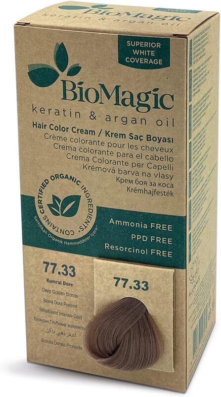 Biomagic Hair Color, 60ml, 77/33 Deep Golden Blonde