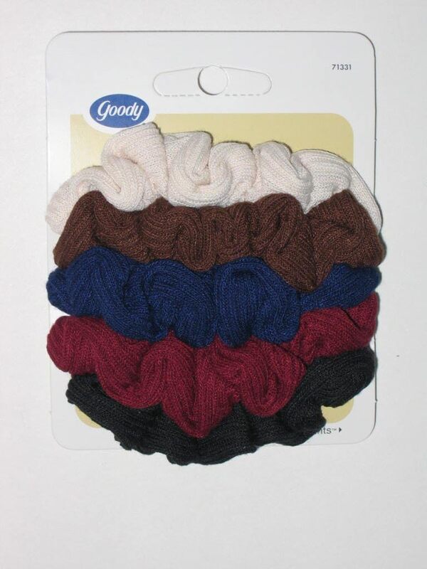 Goody Small Ribbed Knit Ponytailers, 5 Pieces