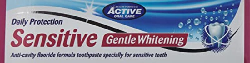 Beauty Formulas Active Oral Care Sensitive Gentle Whitening Toothpaste, 100ml