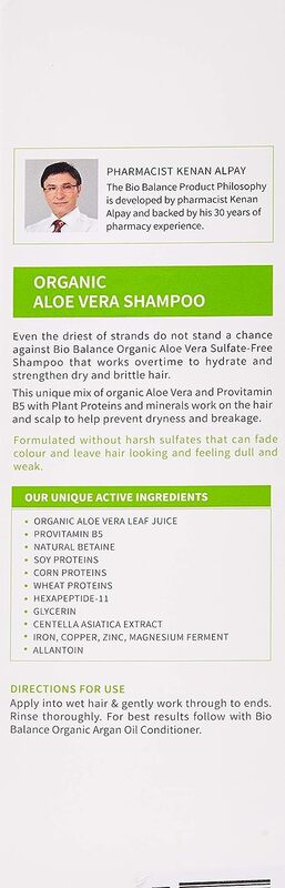 Bio Balance Organic Aloe Vera Shampoo, 330ml