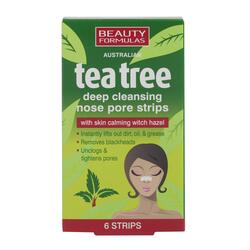 Beauty Formulas Tea Tree Nose Pore Strips, 6 Strips