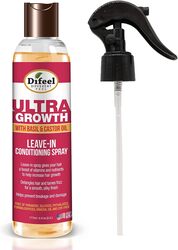 Difeel Ultra Growth Basil & Castor Hair Oil Leavein Conditioning Spray for Damaged Hair, 180ml